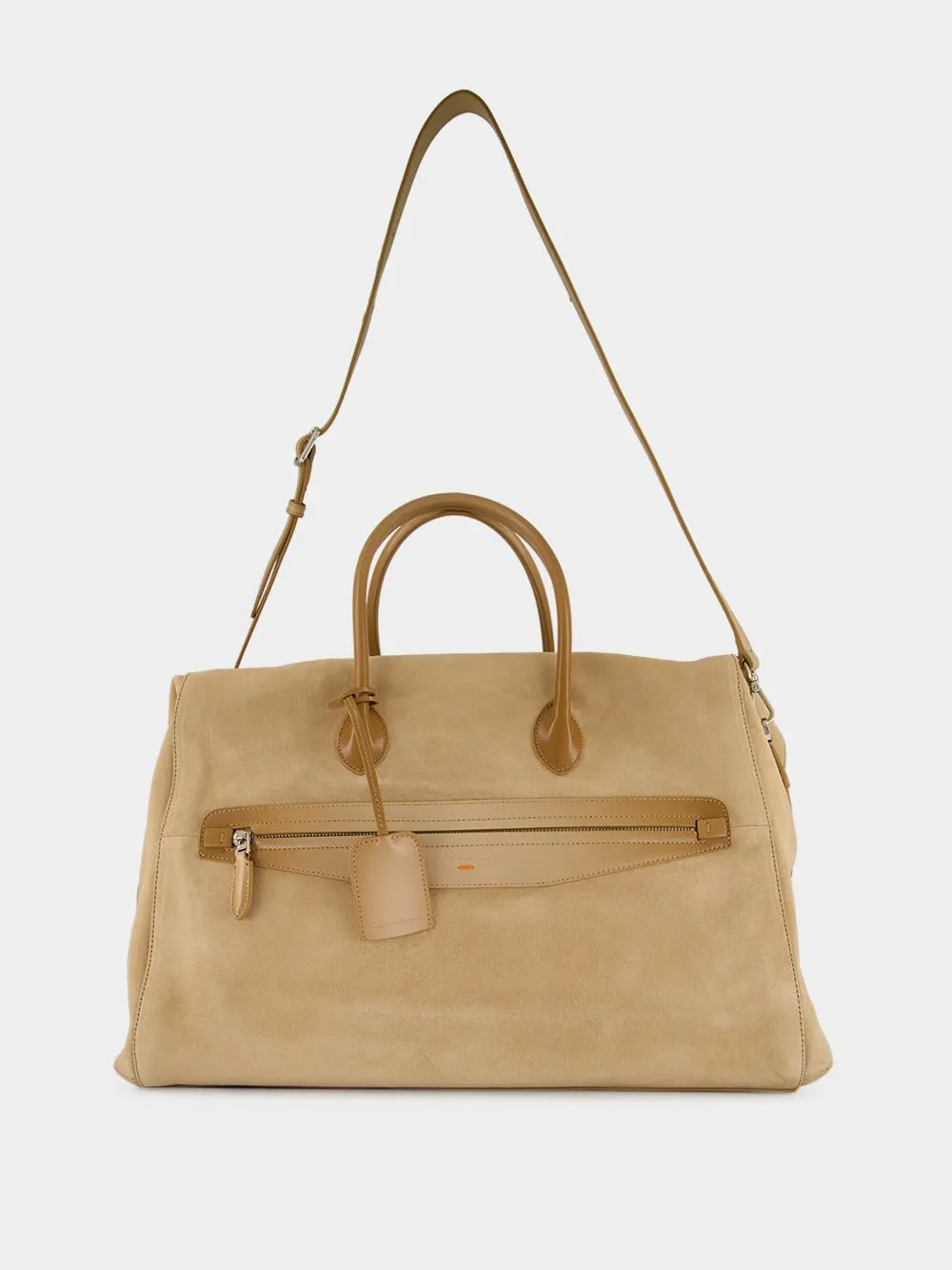 Beige Suede Weekend Travel Bag sold by Fashion Clinic product image thumbnail 2