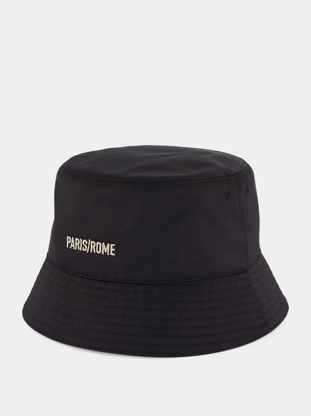 Black Chez Valentino Bucket Hat sold by Fashion Clinic product image thumbnail 2