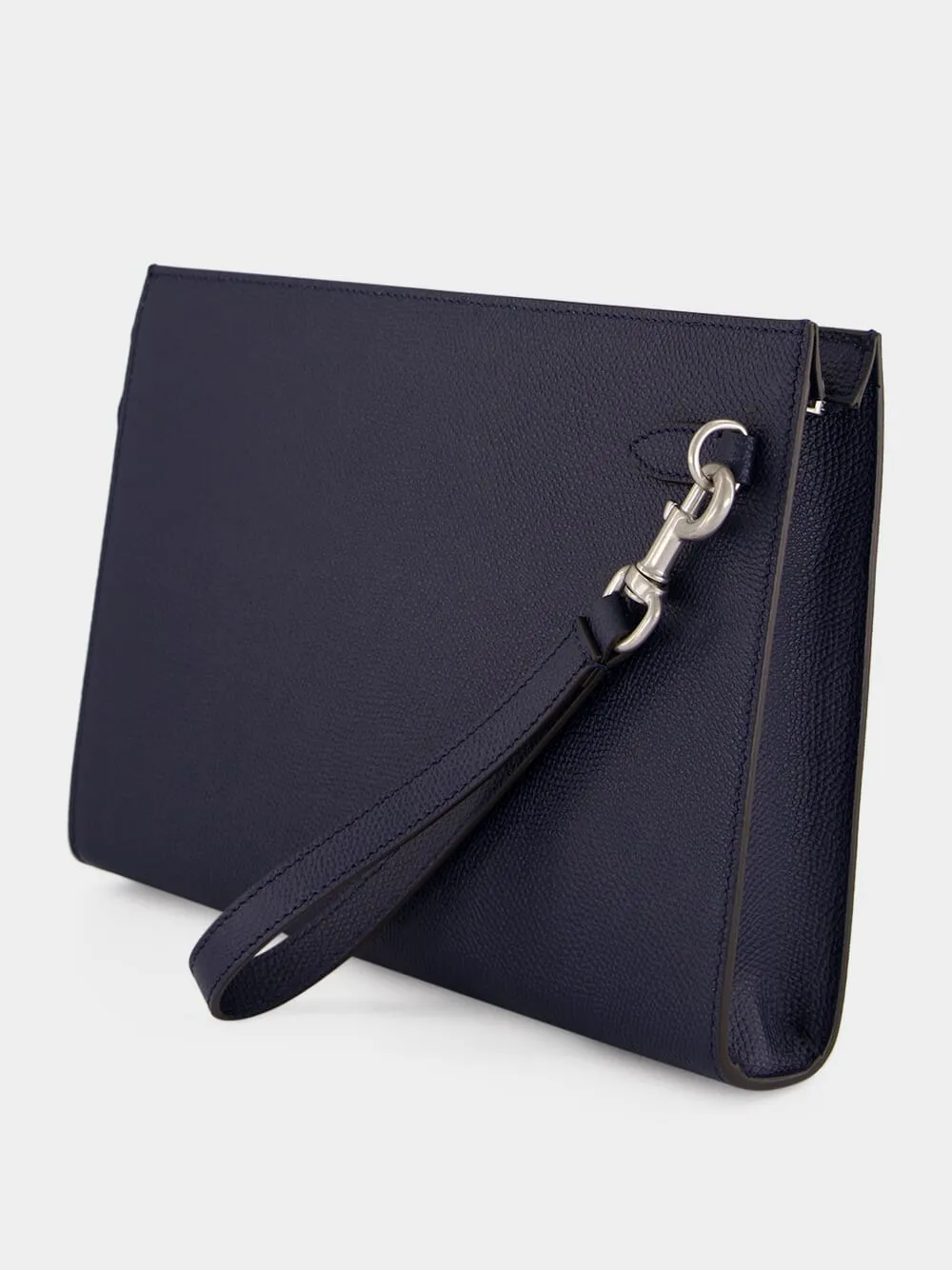 Marine Blue Leather Pouch sold by Fashion Clinic product image thumbnail 4