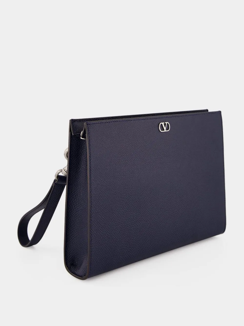 Marine Blue Leather Pouch sold by Fashion Clinic product image thumbnail 2