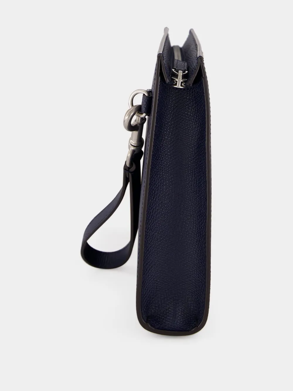 Marine Blue Leather Pouch sold by Fashion Clinic product image thumbnail 3