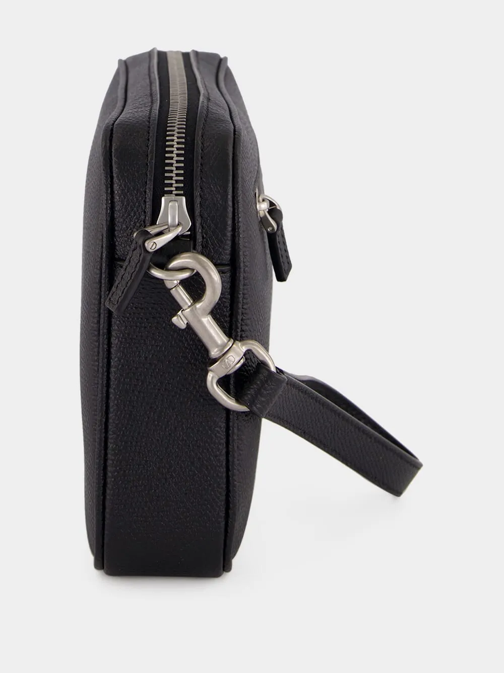 Black Calf Leather Wrist Pouch sold by Fashion Clinic product image thumbnail 3