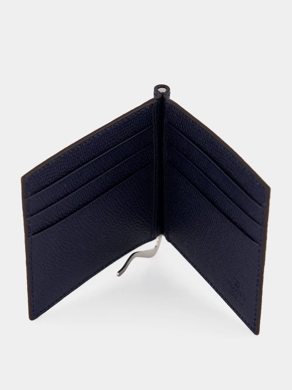 Marine Blue Leather Bifold Wallet sold by Fashion Clinic product image thumbnail 3