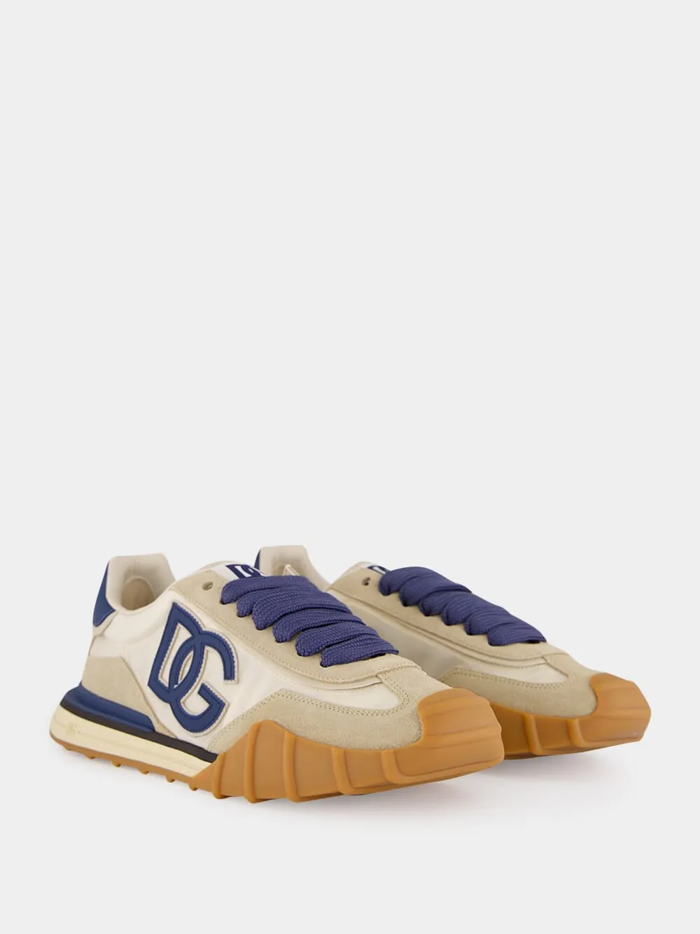Ivory and Blue DG Athletic Sneakers sold by Fashion Clinic product image thumbnail 3