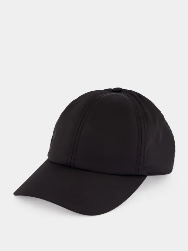 Black Logo Nylon Baseball Cap sold by Fashion Clinic