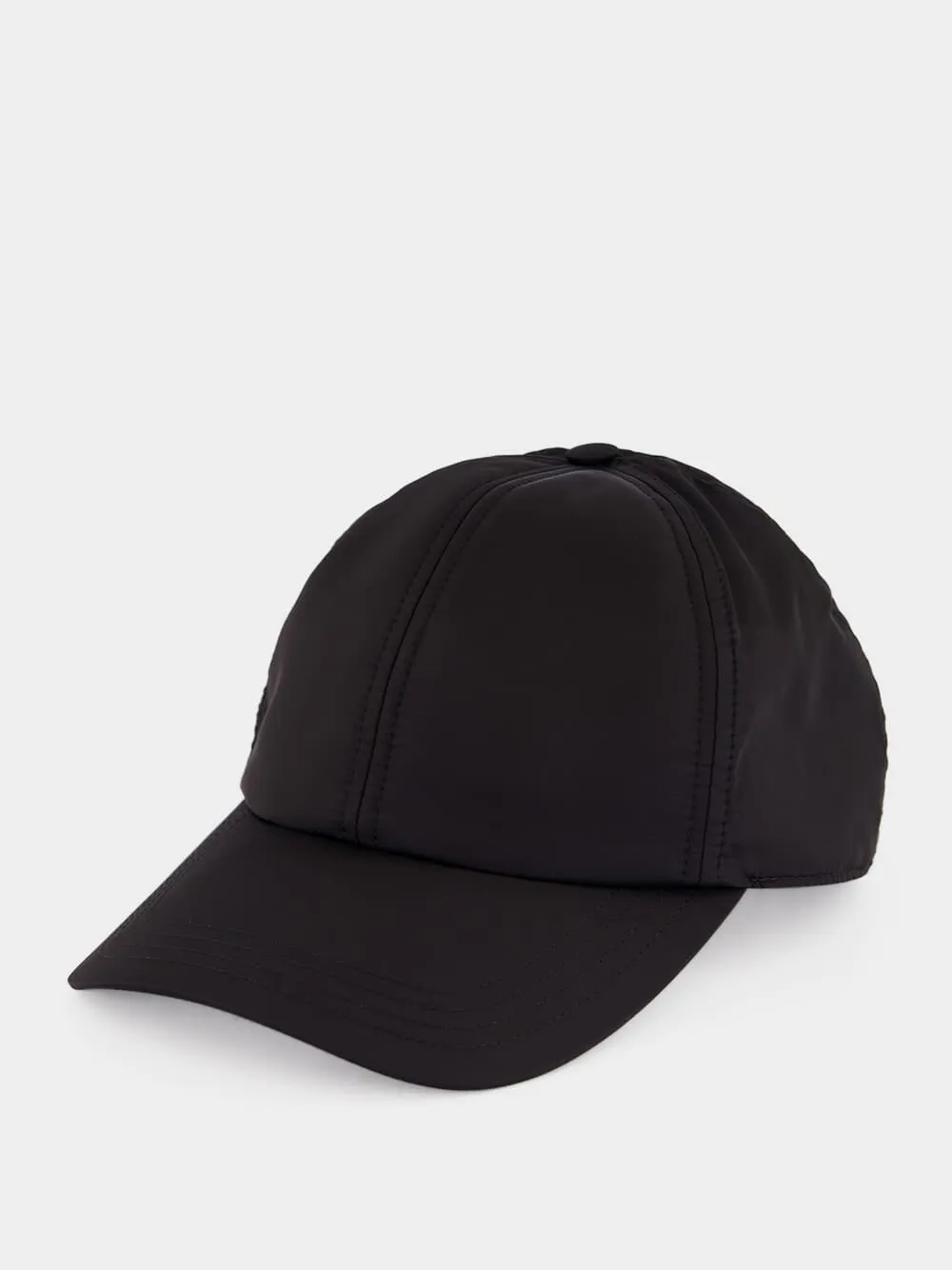 Black Logo Nylon Baseball Cap sold by Fashion Clinic