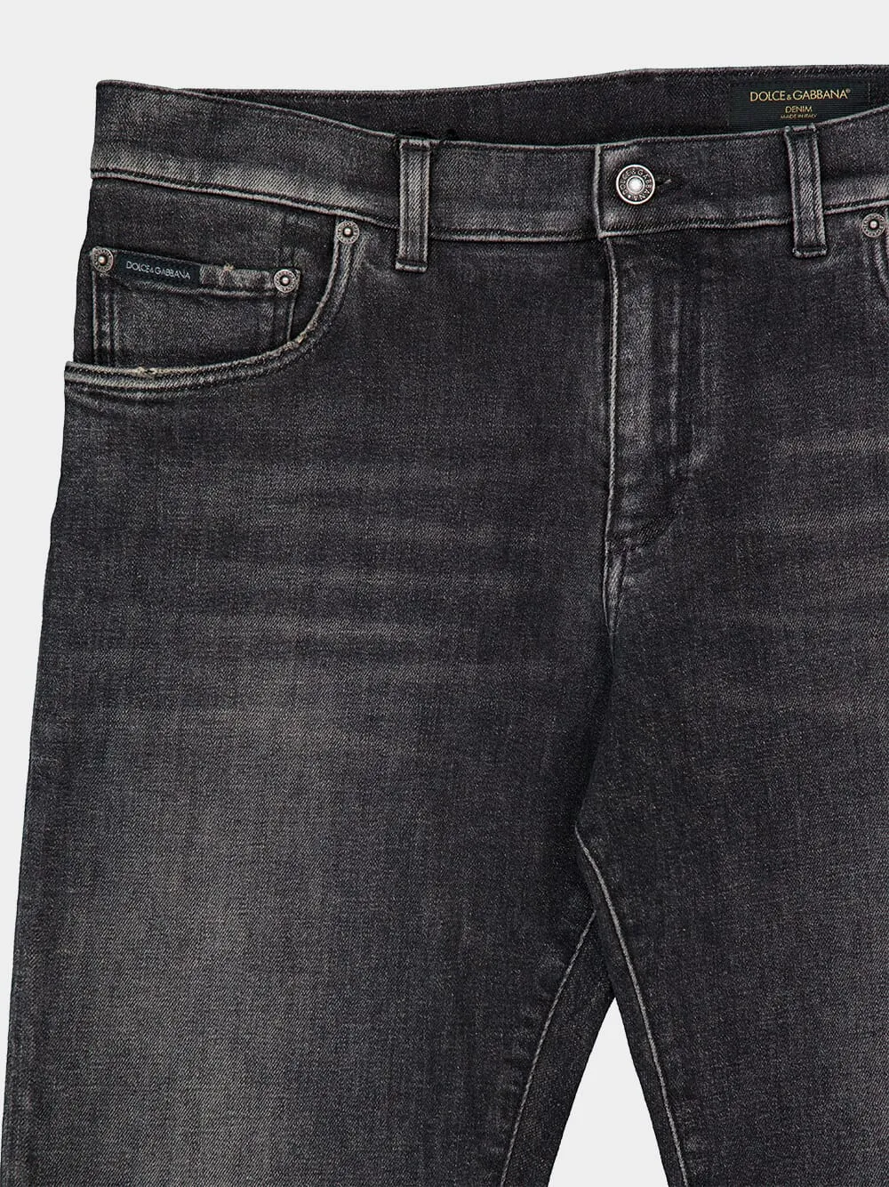 Black Straight-Fit Denim Jeans sold by Fashion Clinic product image thumbnail 3