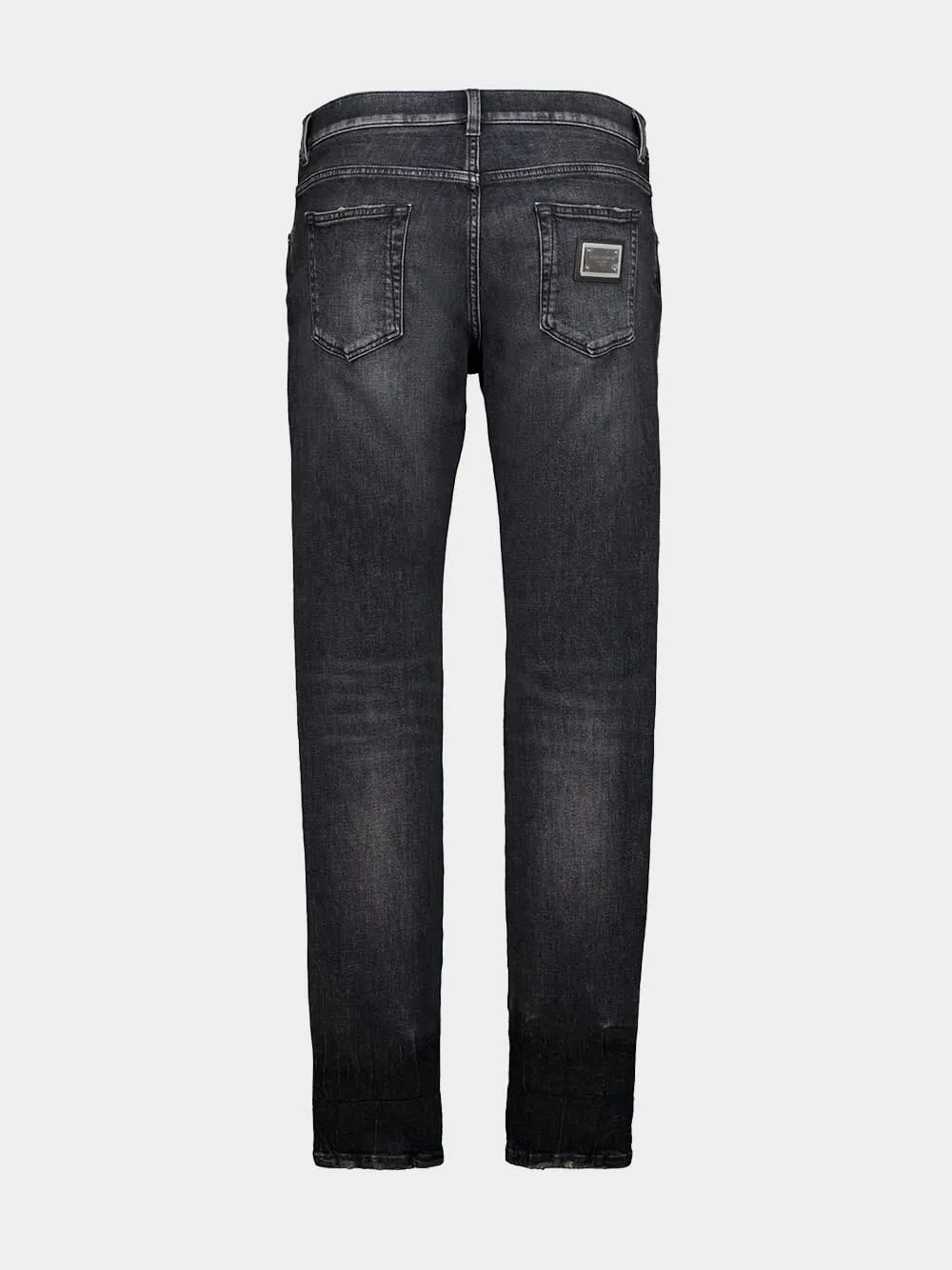 Black Straight-Fit Denim Jeans sold by Fashion Clinic product image thumbnail 2