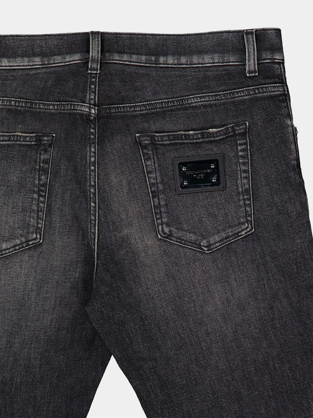 Black Straight-Fit Denim Jeans sold by Fashion Clinic product image thumbnail 4