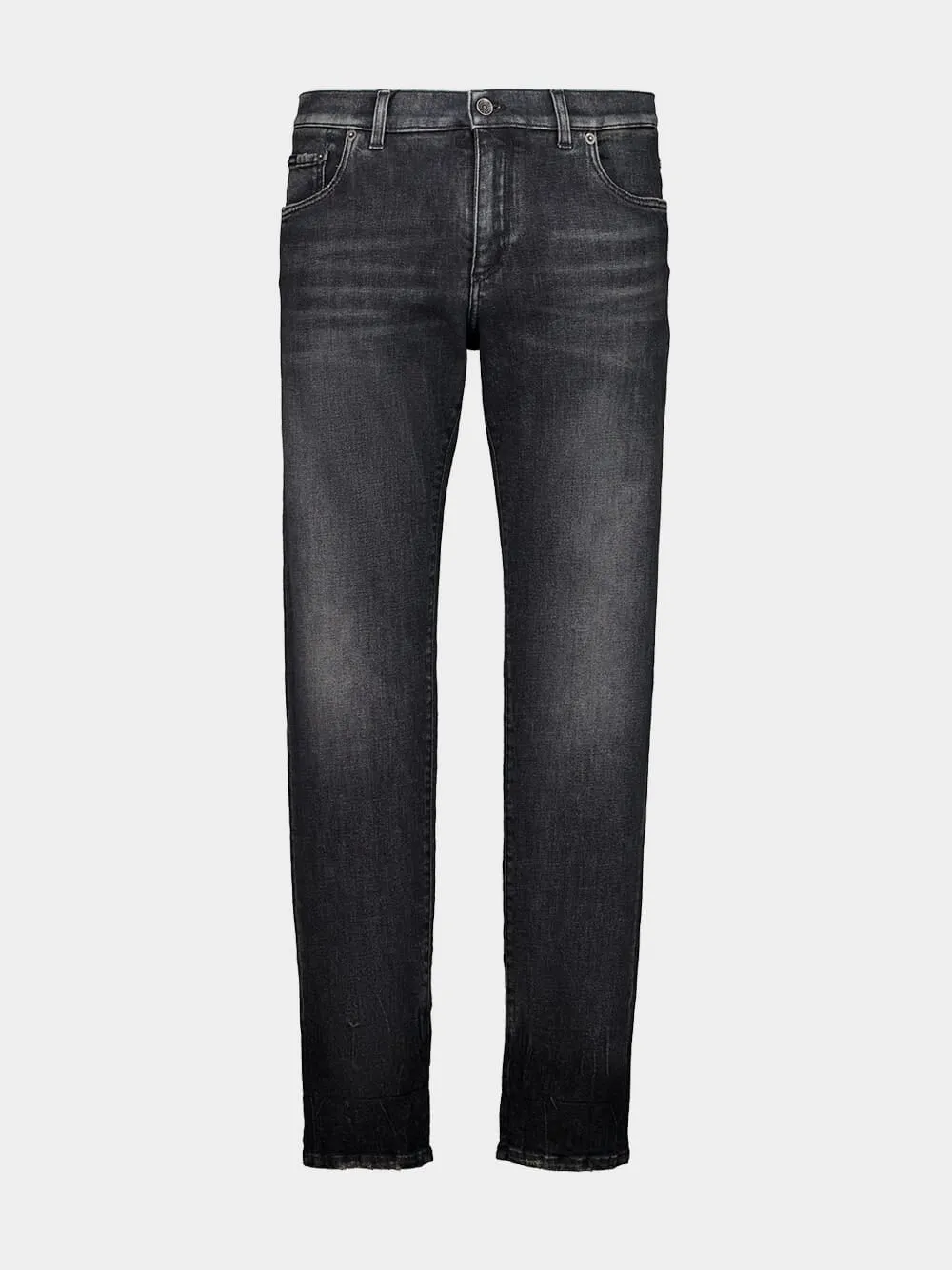 Black Straight-Fit Denim Jeans sold by Fashion Clinic