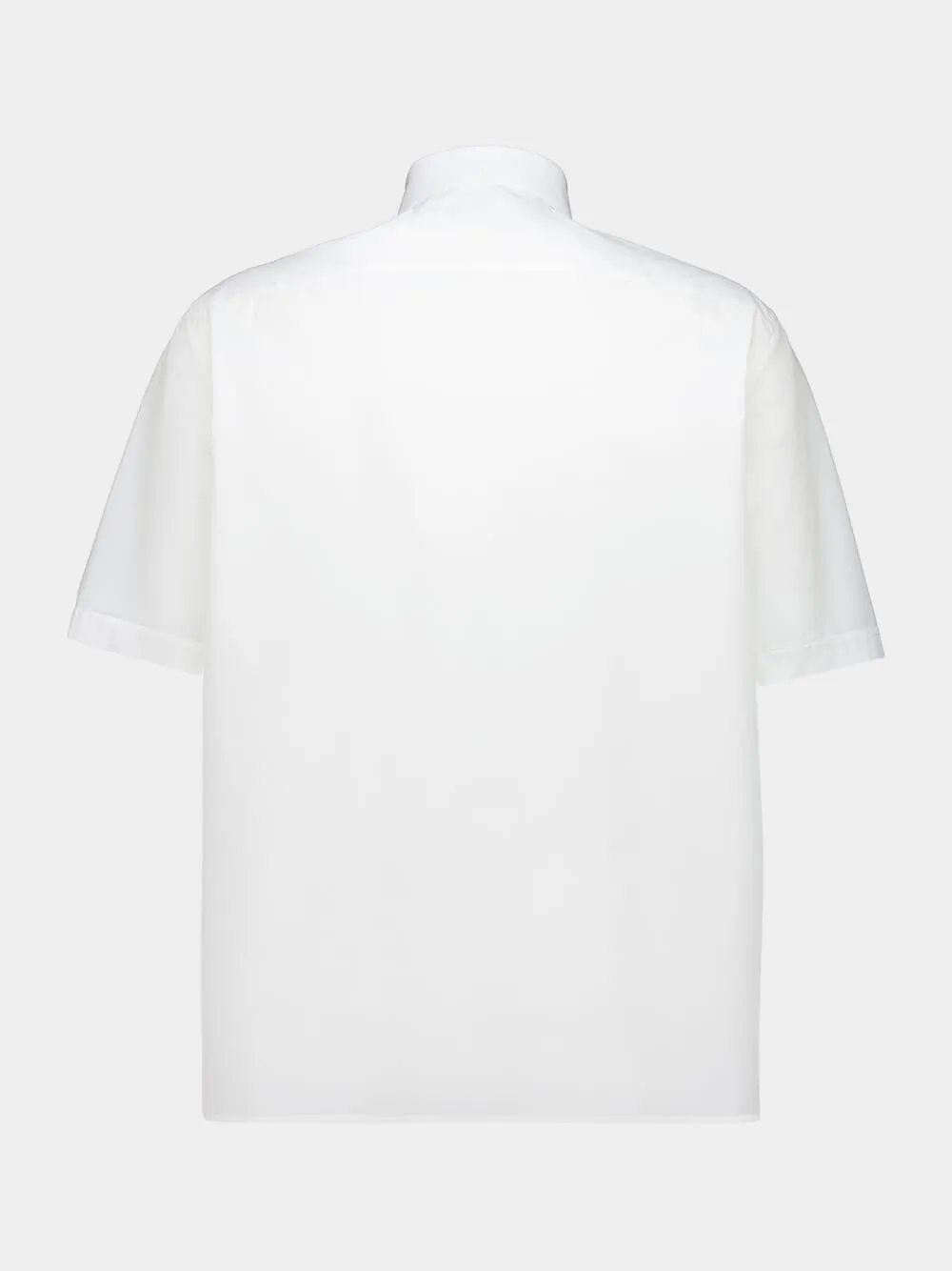 White Cotton Boxy Fit Short Sleeve Shirt sold by Fashion Clinic product image thumbnail 2