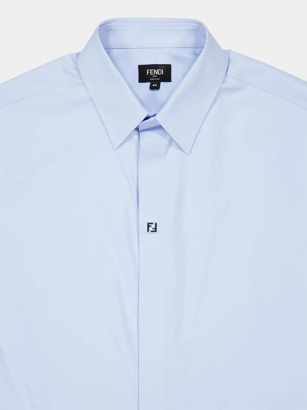 Light Blue Cotton Boxy Fit Short Sleeve Shirt sold by Fashion Clinic product image thumbnail 3