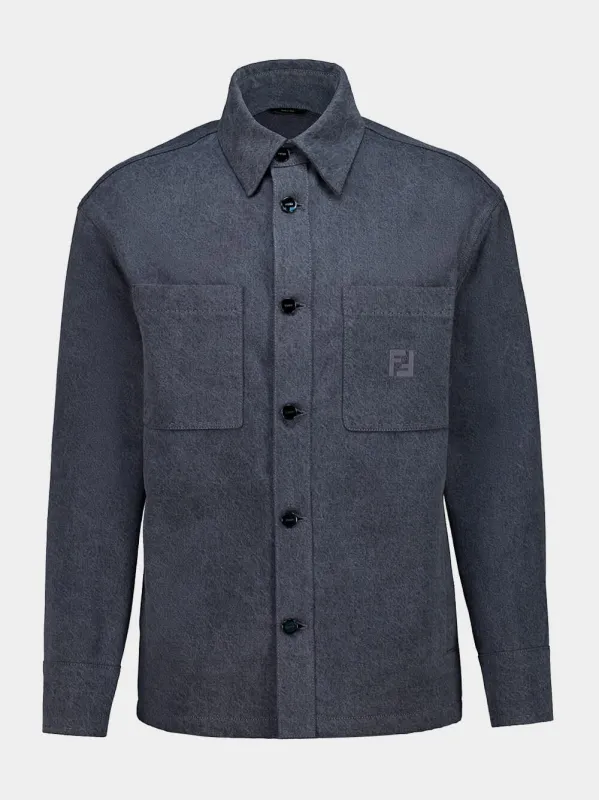 Grey Denim Go-To Jacket with Patch Pockets made by Fendi