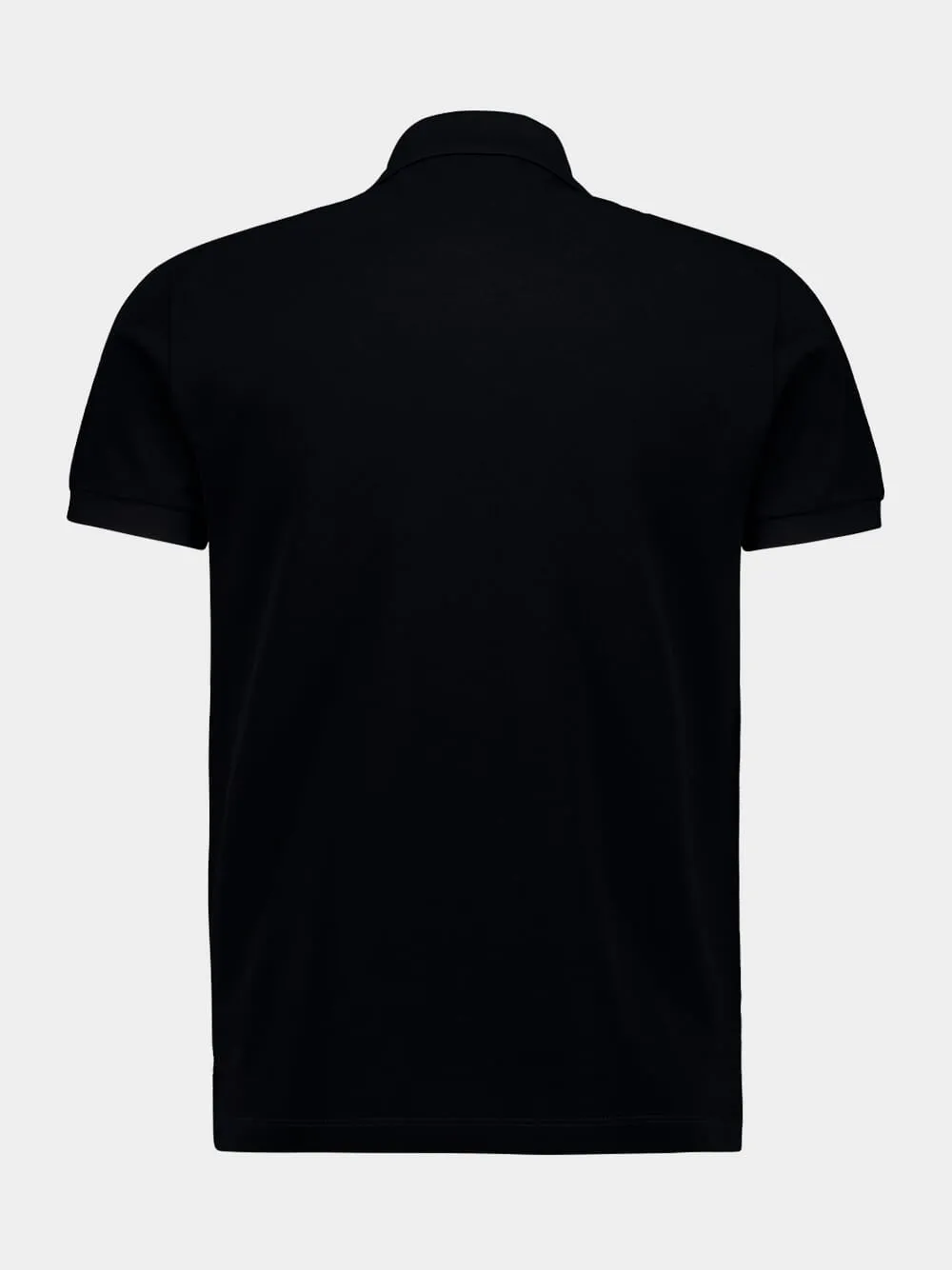 Black Cotton Piqué Slim Fit Polo Shirt sold by Fashion Clinic product image thumbnail 2