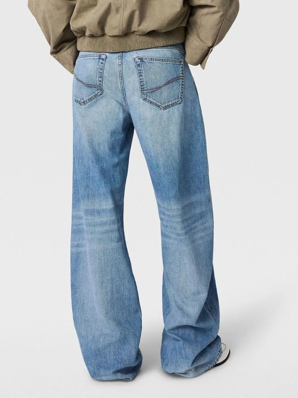 Mid Blue Mid Waist Relaxed Curve Jeans sold by Fashion Clinic product image thumbnail 4