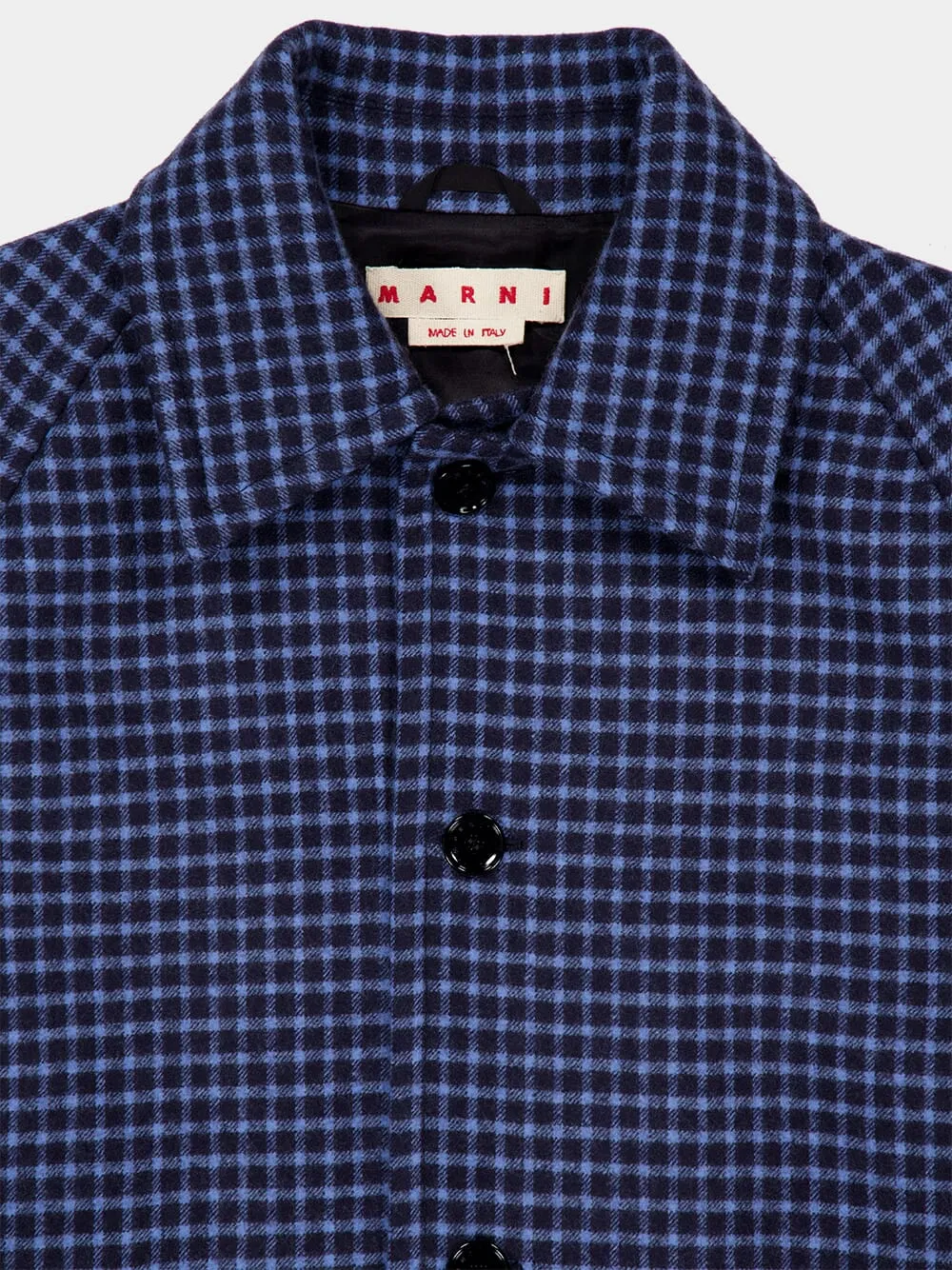 Blue Checked Virgin Wool Buttoned Jacket sold by Fashion Clinic product image thumbnail 3