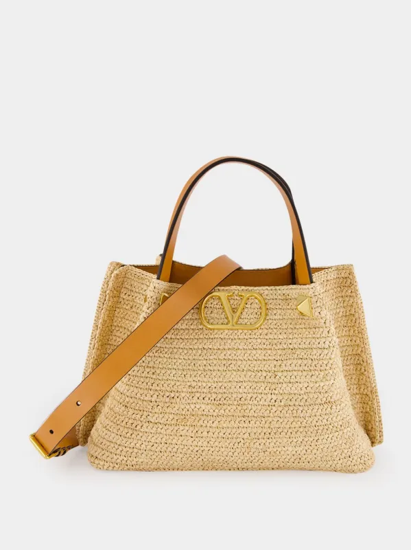 Natural Small Raffia Shopping Bag sold by Fashion Clinic