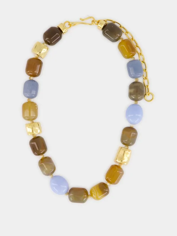 Blue Palomino Beaded Necklace sold by Fashion Clinic