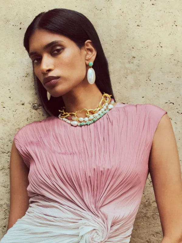 Cactus Rose Bloom Cabana Necklace sold by Fashion Clinic