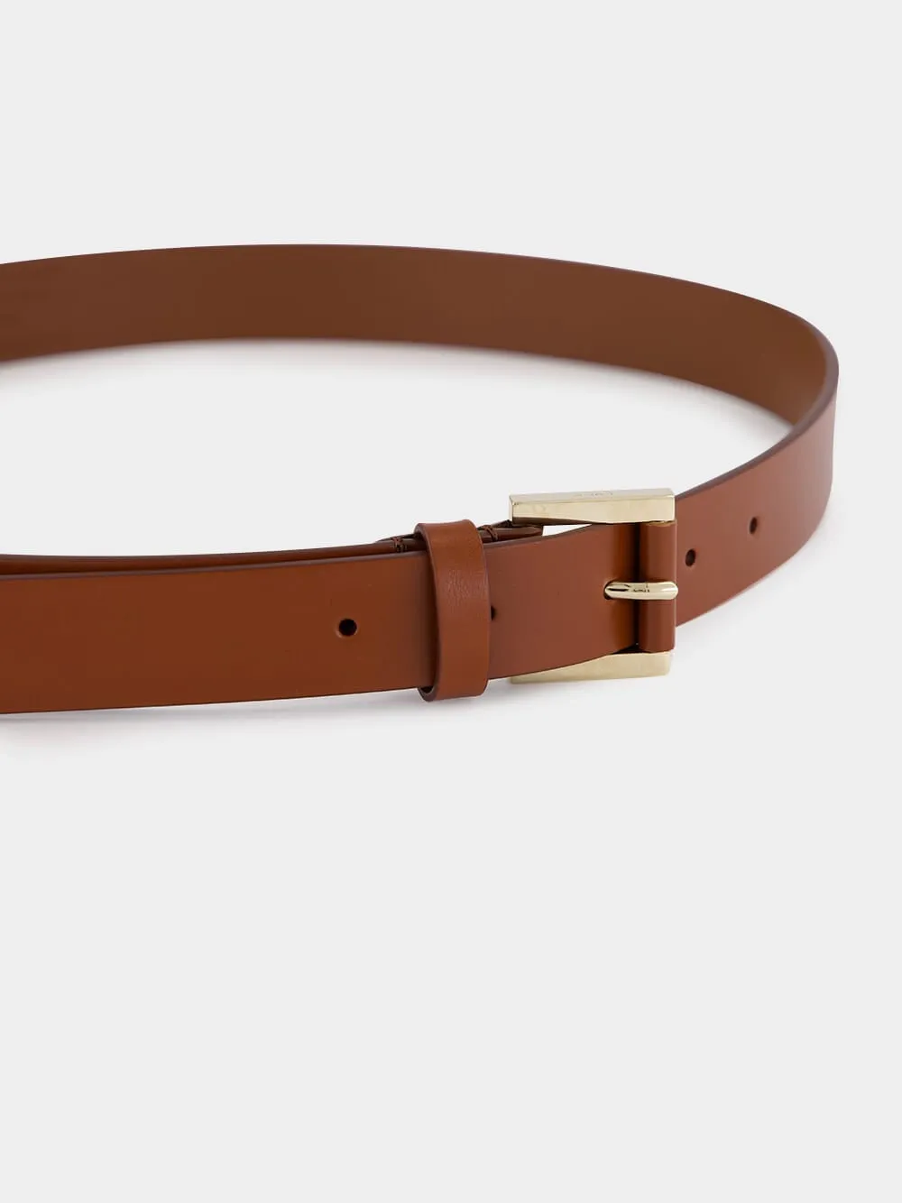 Brown Calf Leather Belt sold by Fashion Clinic product image thumbnail 3