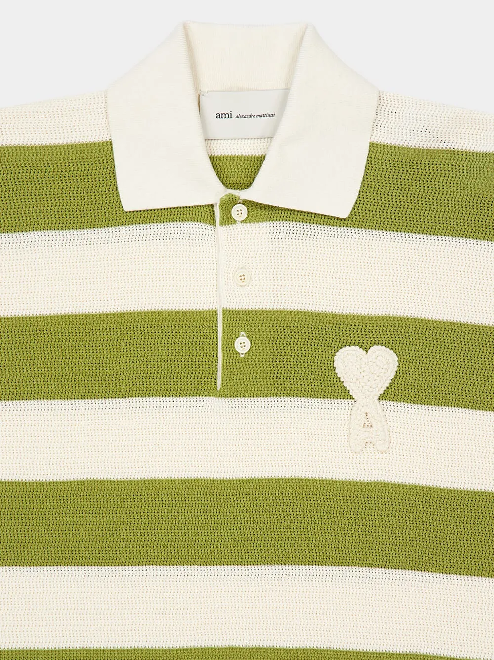 White Cream and Matcha Cotton Polo sold by Fashion Clinic product image thumbnail 5
