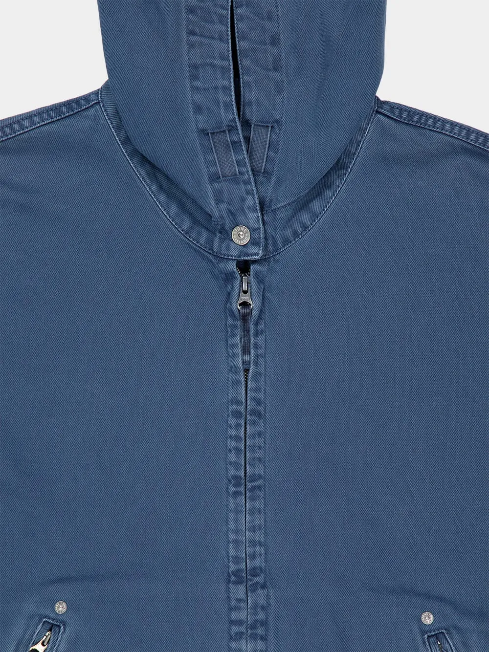 Indigo Denim Hooded Zip-Up Jacket sold by Fashion Clinic product image thumbnail 5