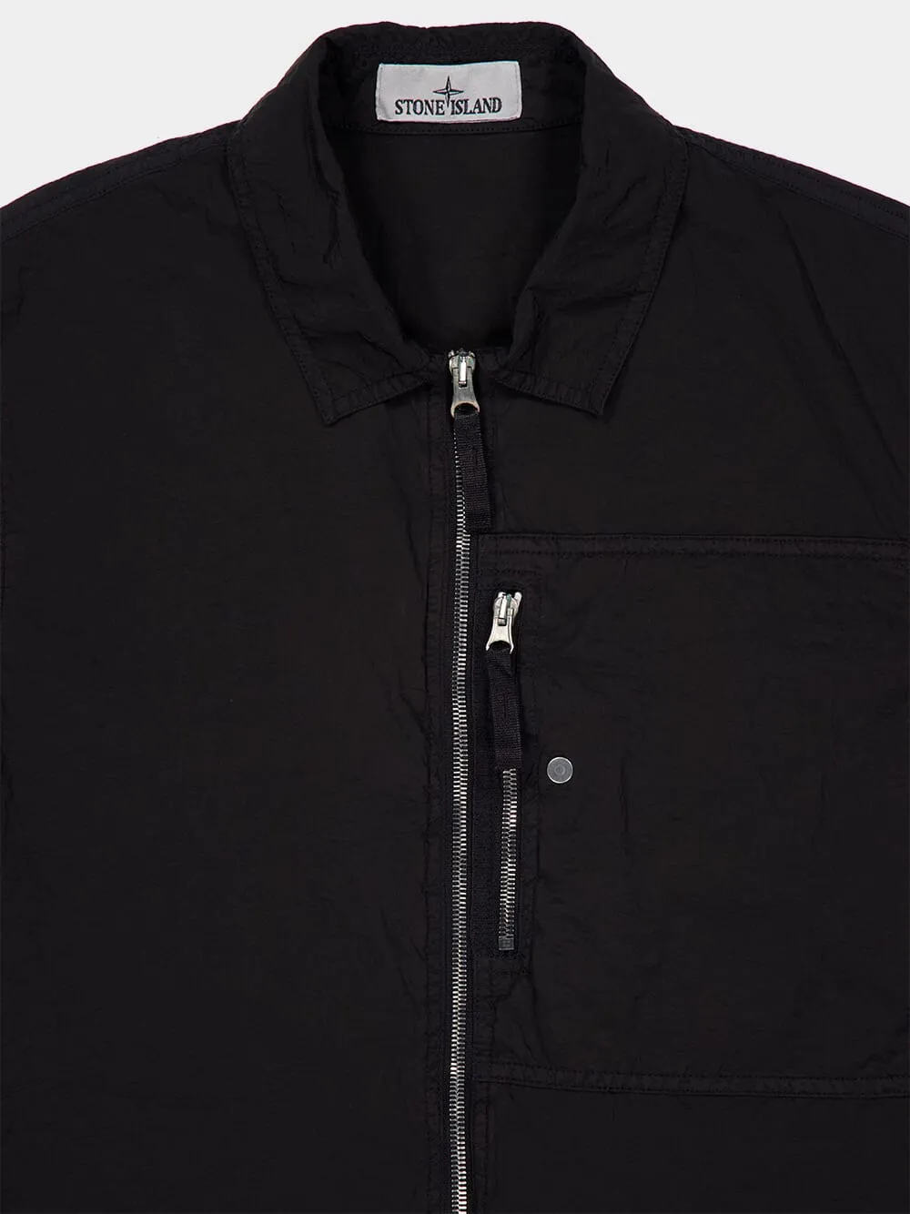 Black Nylon Metal ECONYL Overshirt sold by Fashion Clinic product image thumbnail 5