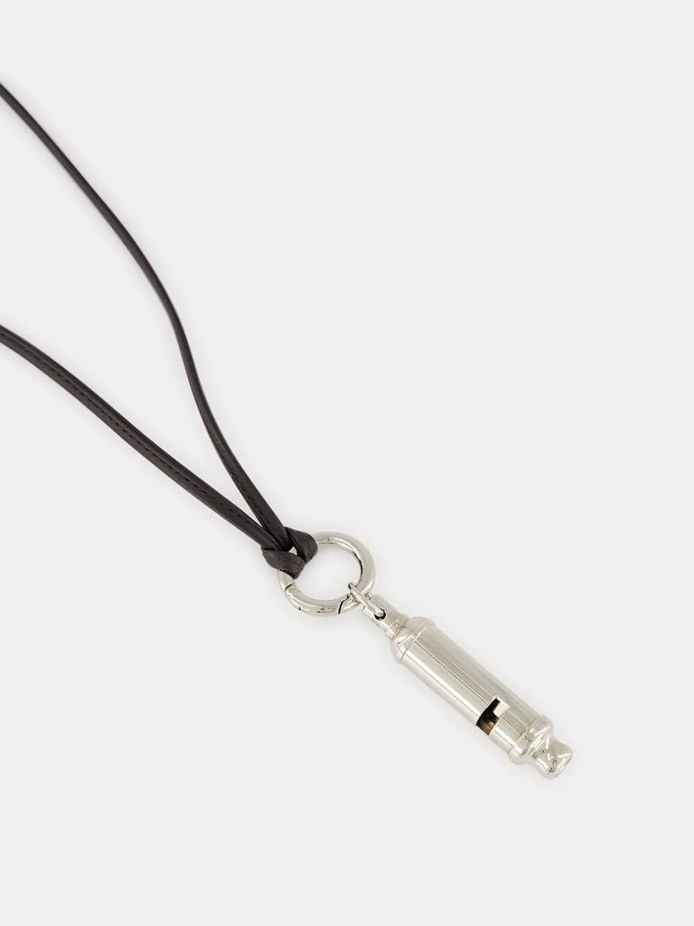 Silver ACME Whistle Leather Necklace sold by Fashion Clinic product image thumbnail 2