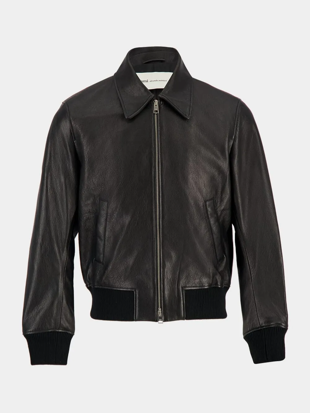 Black Lamb Leather Zipped Jacket sold by Fashion Clinic product image thumbnail 2