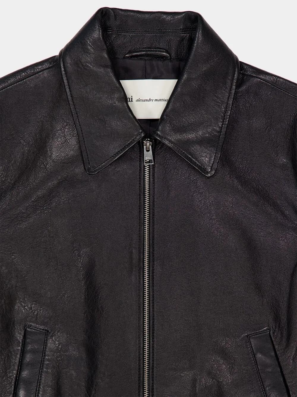 Black Lamb Leather Zipped Jacket sold by Fashion Clinic product image thumbnail 5