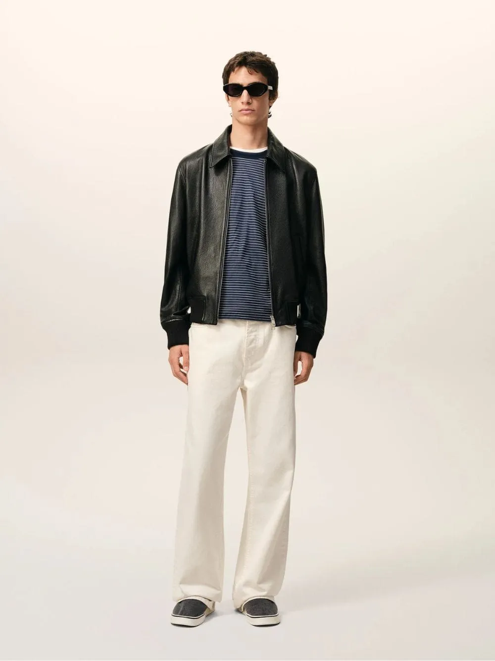 Black Lamb Leather Zipped Jacket sold by Fashion Clinic