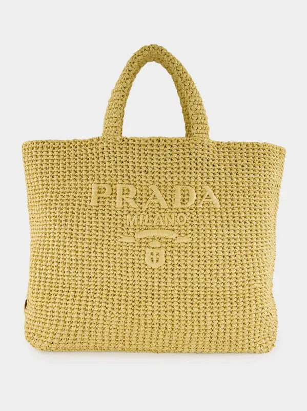 Natural Large Crochet Tote Bag sold by Fashion Clinic