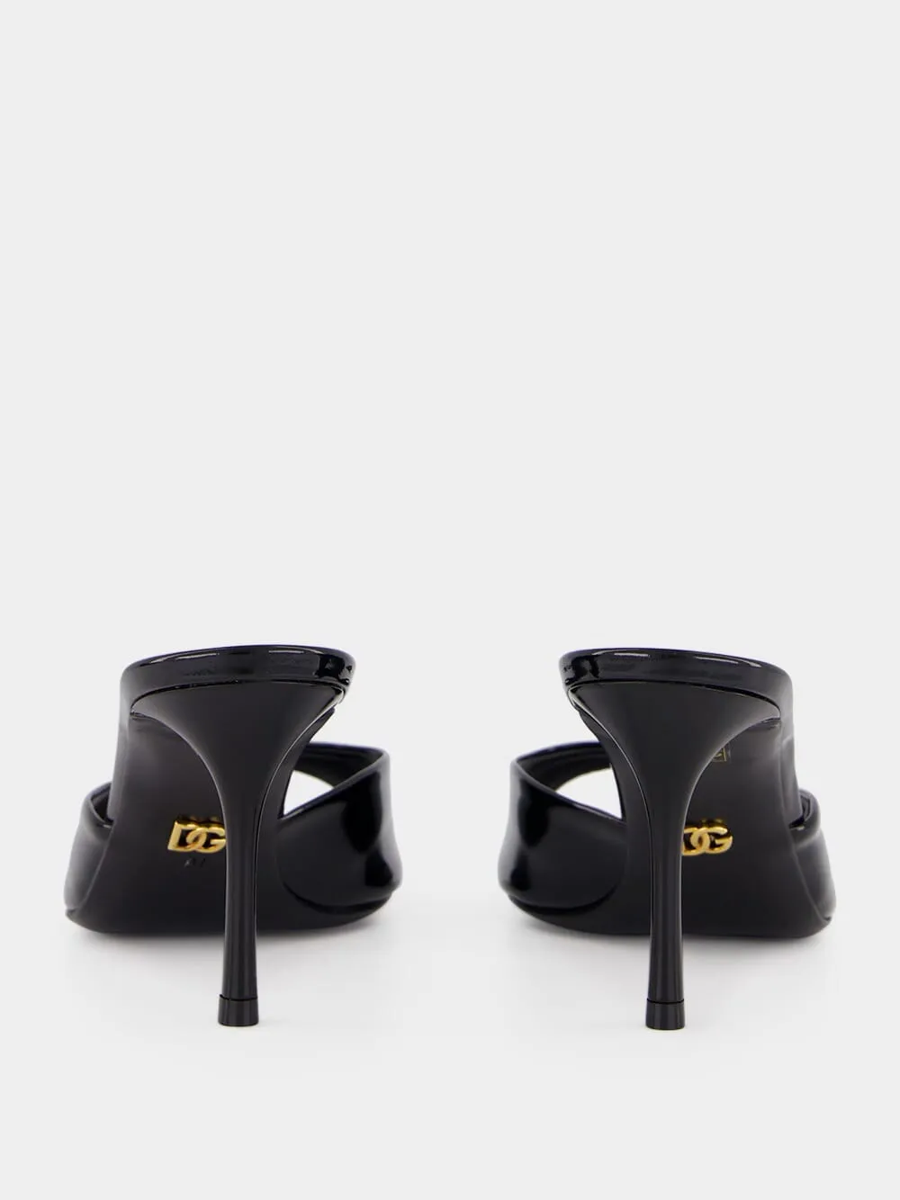 Black Patent Leather Keira Heeled Mules sold by Fashion Clinic product image thumbnail 5