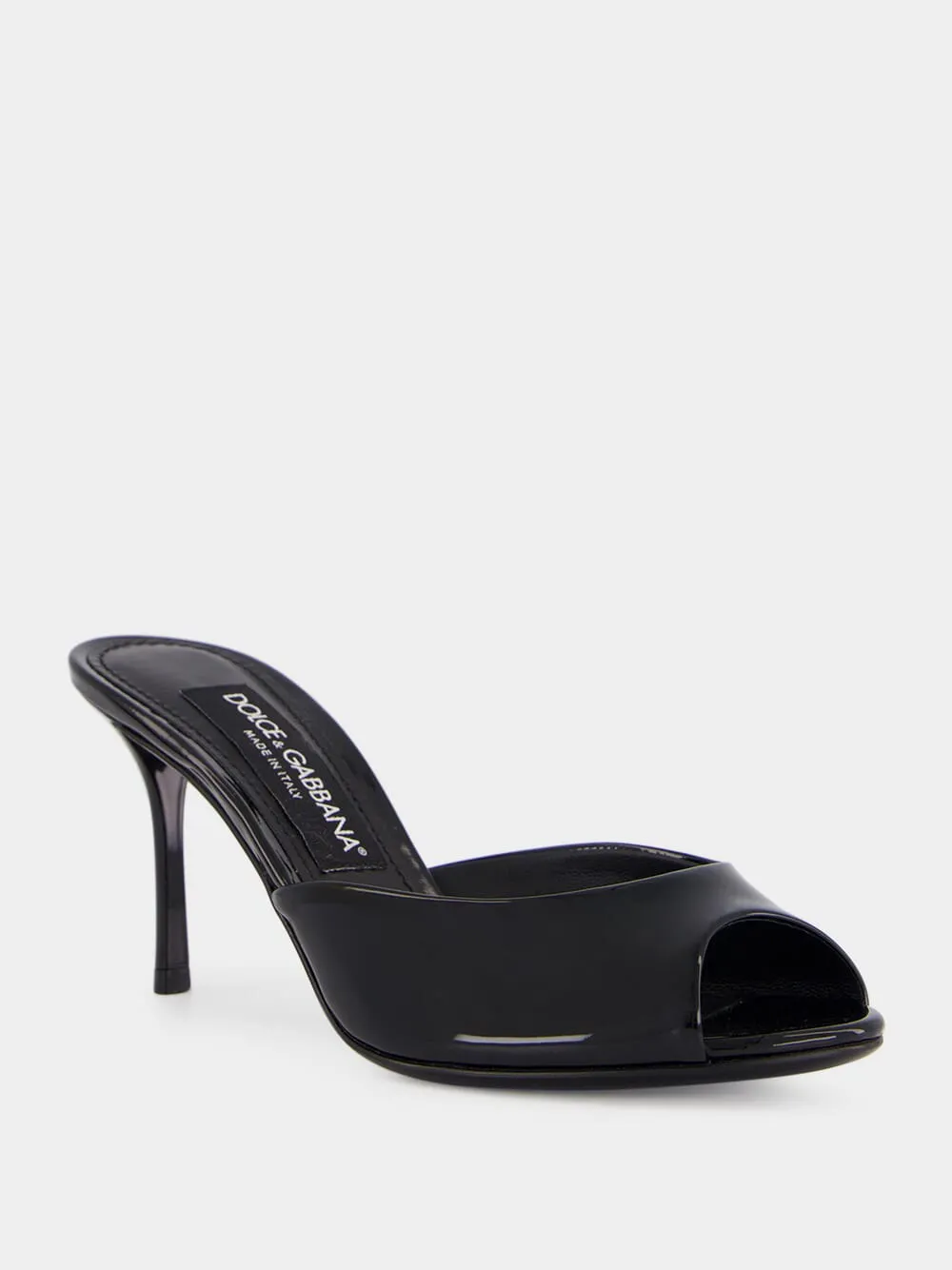Black Patent Leather Keira Heeled Mules sold by Fashion Clinic product image thumbnail 2