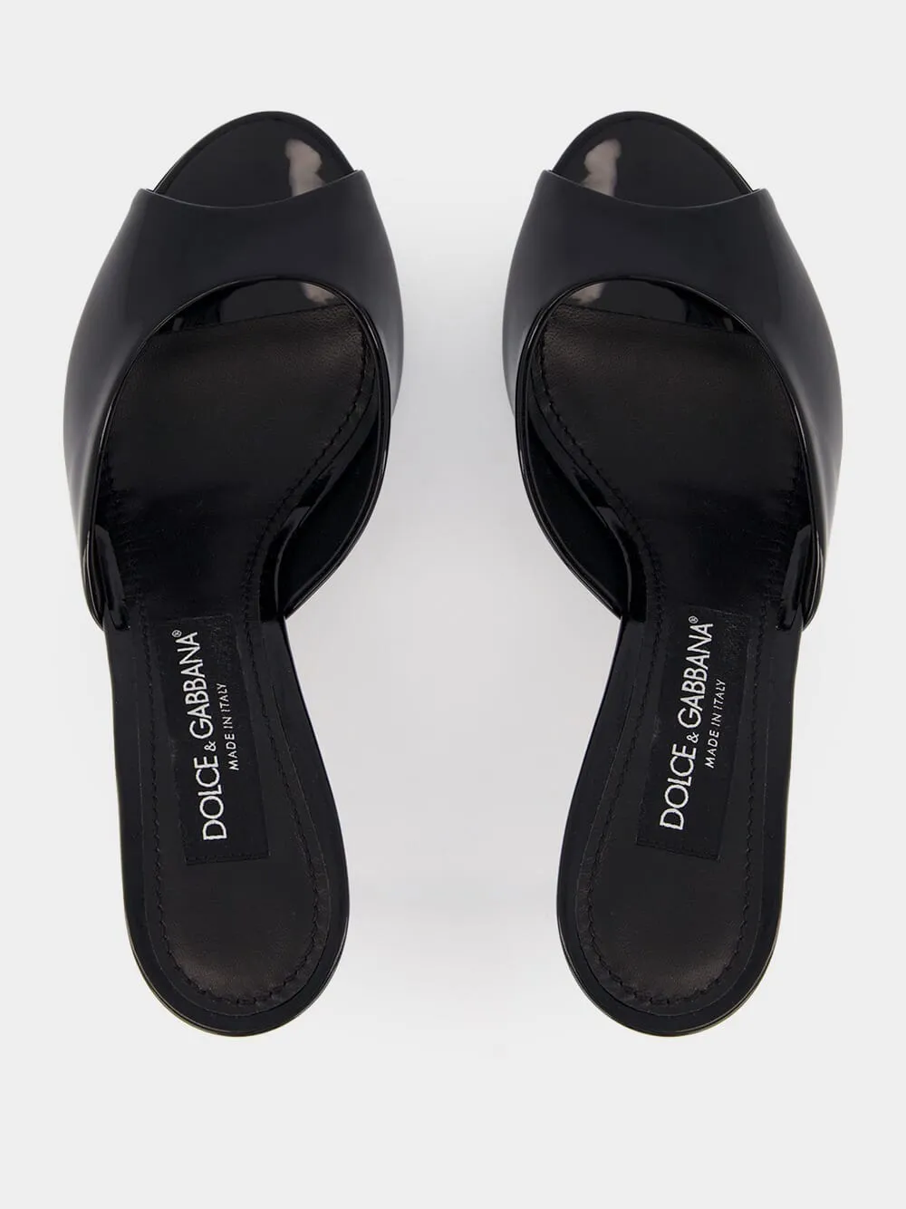 Black Patent Leather Keira Heeled Mules sold by Fashion Clinic product image thumbnail 4