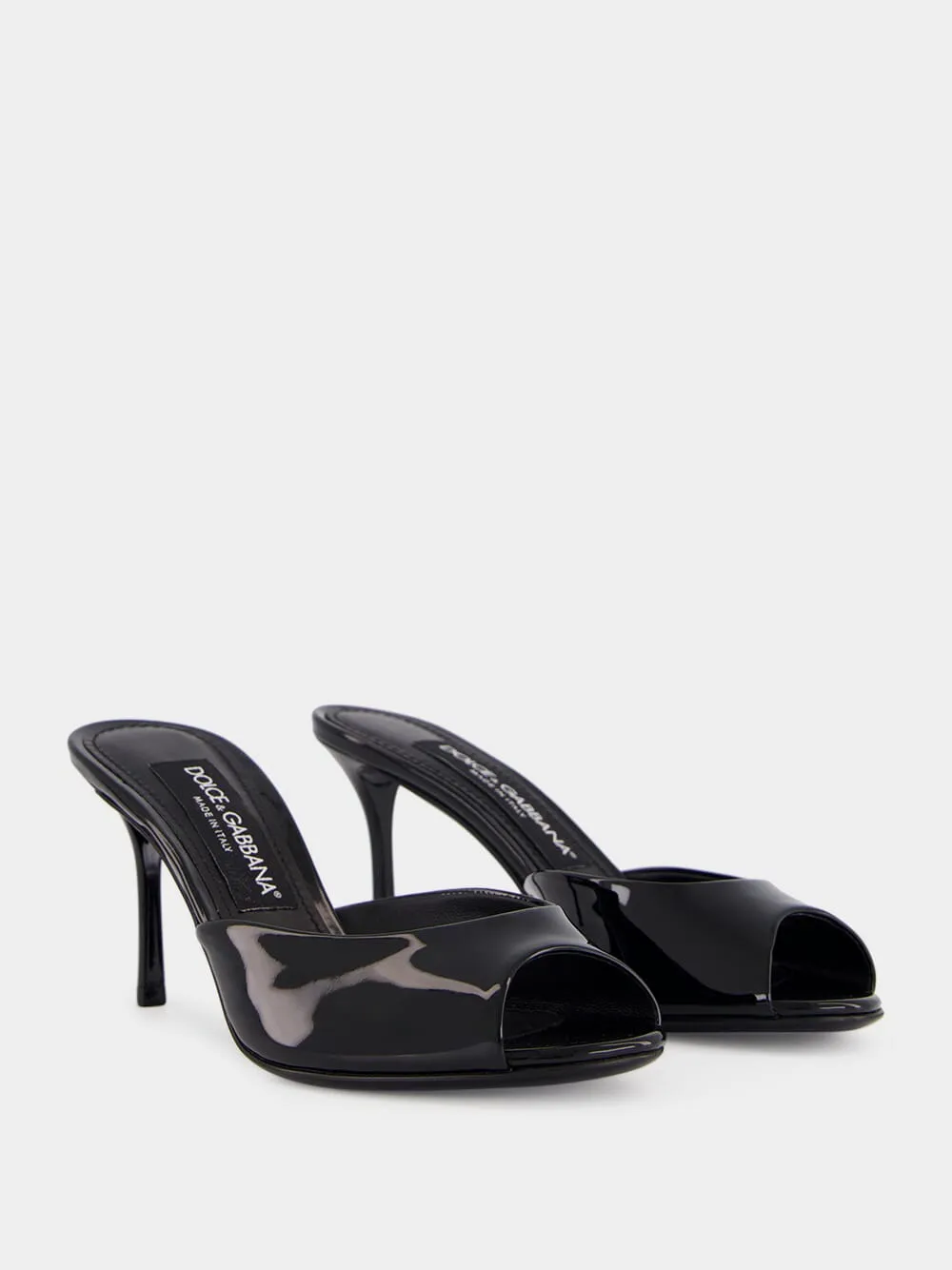 Black Patent Leather Keira Heeled Mules sold by Fashion Clinic product image thumbnail 3