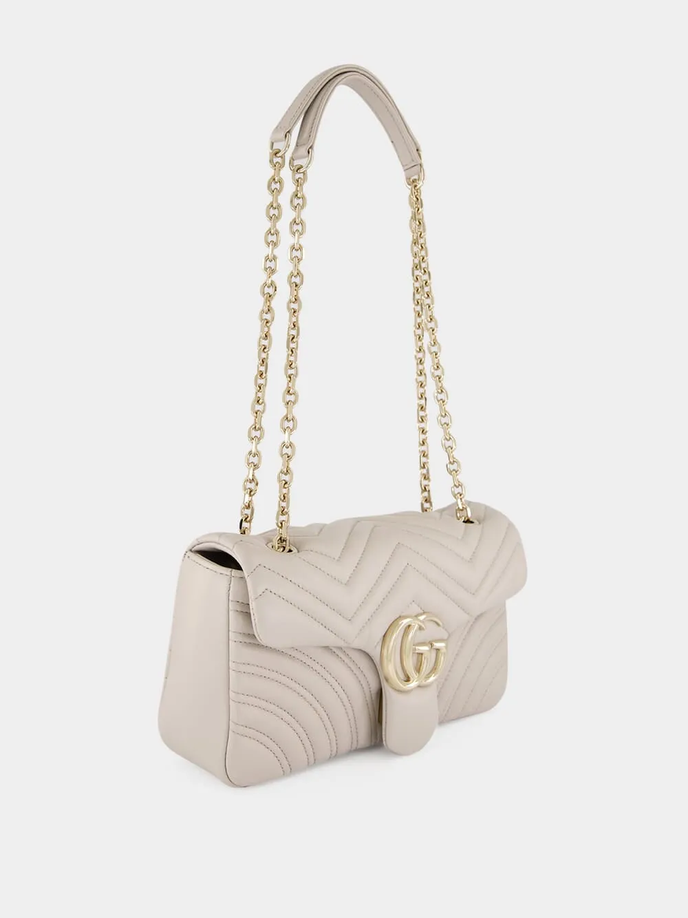 Light Grey GG Marmont Medium Shoulder Bag sold by Fashion Clinic product image thumbnail 3