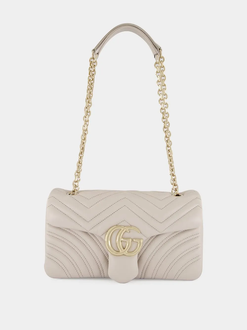 Light Grey GG Marmont Medium Shoulder Bag sold by Fashion Clinic product image thumbnail 2