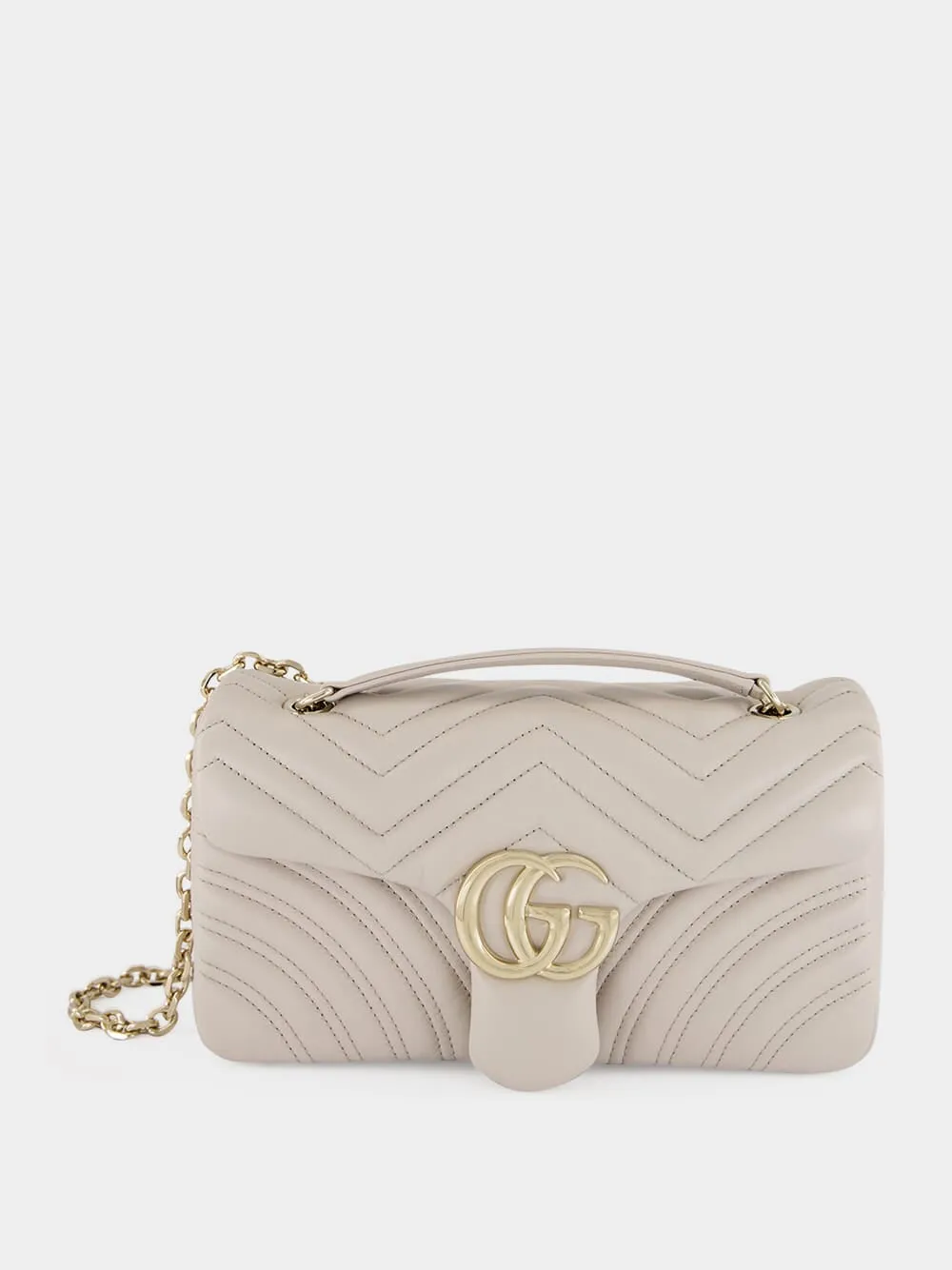 Light Grey GG Marmont Medium Shoulder Bag sold by Fashion Clinic