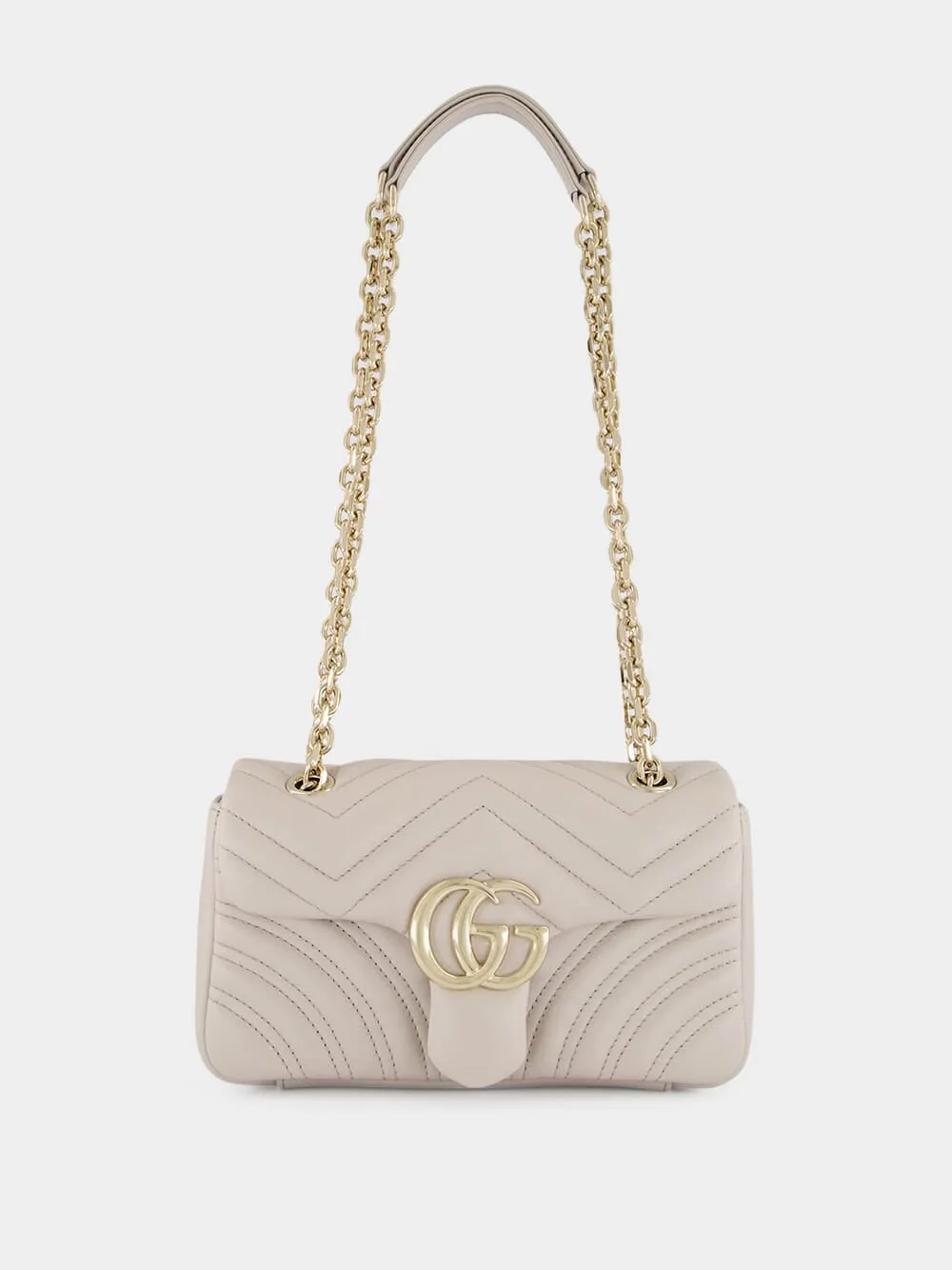 Light Grey GG Marmont Small Shoulder Bag sold by Fashion Clinic product image thumbnail 2
