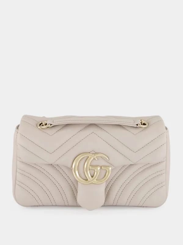 Light Grey GG Marmont Small Shoulder Bag sold by Fashion Clinic