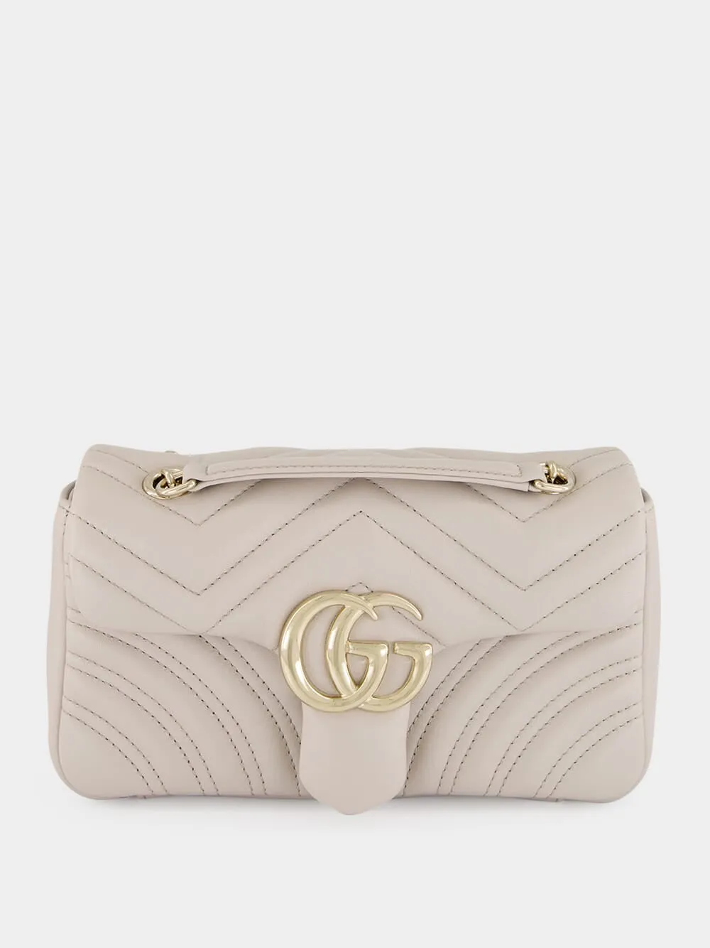 Light Grey GG Marmont Small Shoulder Bag sold by Fashion Clinic