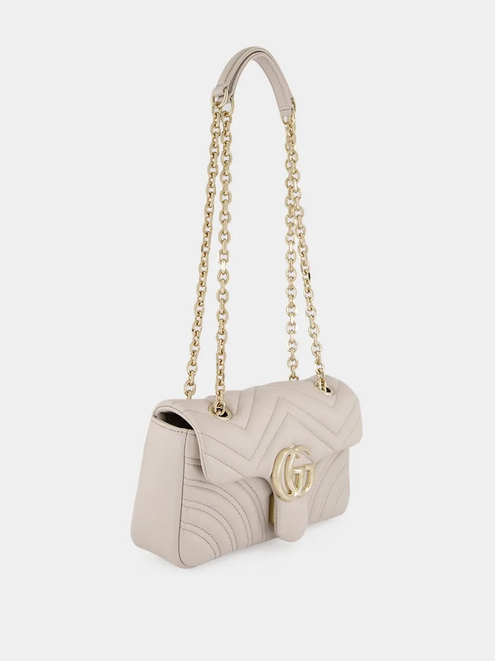 Light Grey GG Marmont Small Shoulder Bag sold by Fashion Clinic product image thumbnail 3