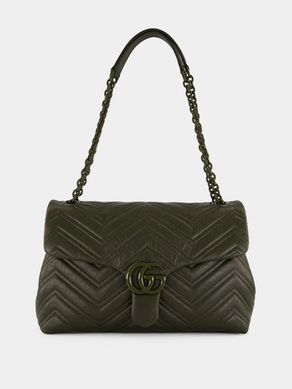 Forest Green GG Marmont Medium Bag sold by Fashion Clinic product image thumbnail 2
