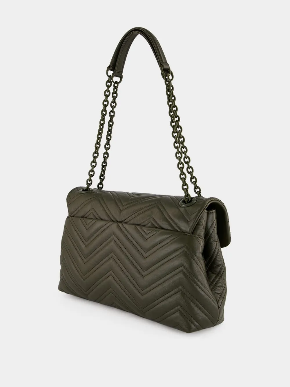 Forest Green GG Marmont Medium Bag sold by Fashion Clinic product image thumbnail 5