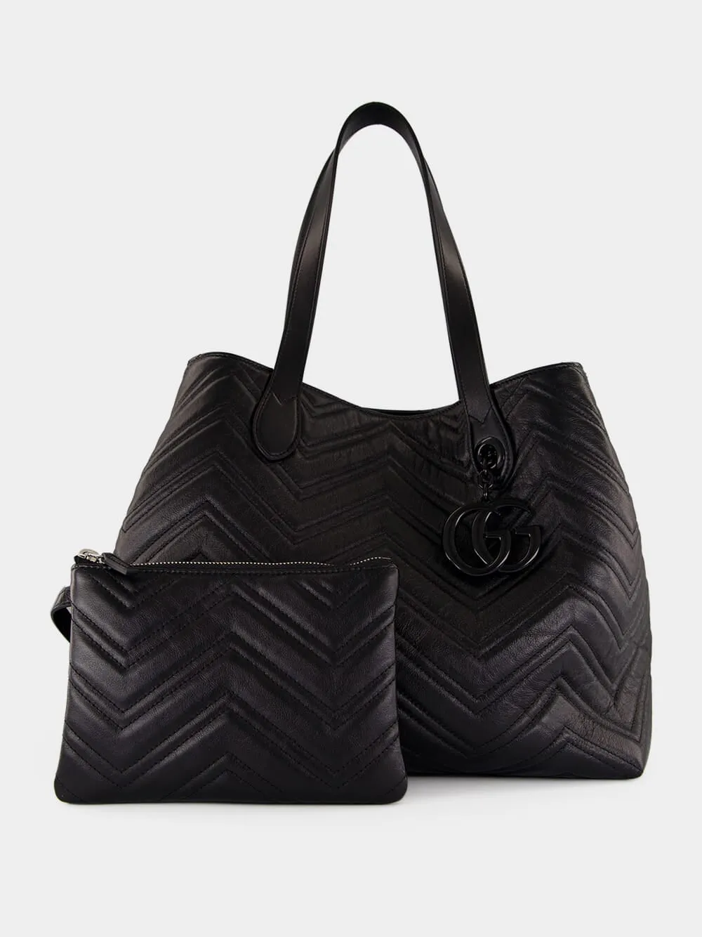 Black GG Marmont Large Tote Bag sold by Fashion Clinic product image thumbnail 2