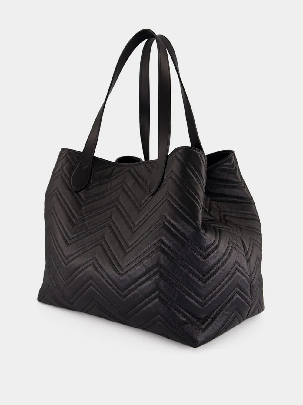 Black GG Marmont Large Tote Bag sold by Fashion Clinic product image thumbnail 5