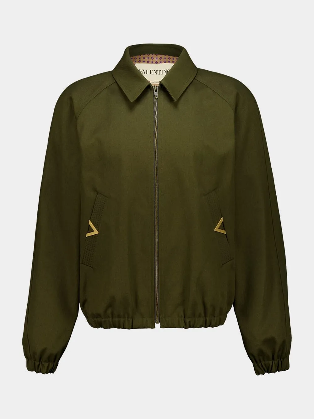 Military Green Cotton Jacket sold by Fashion Clinic