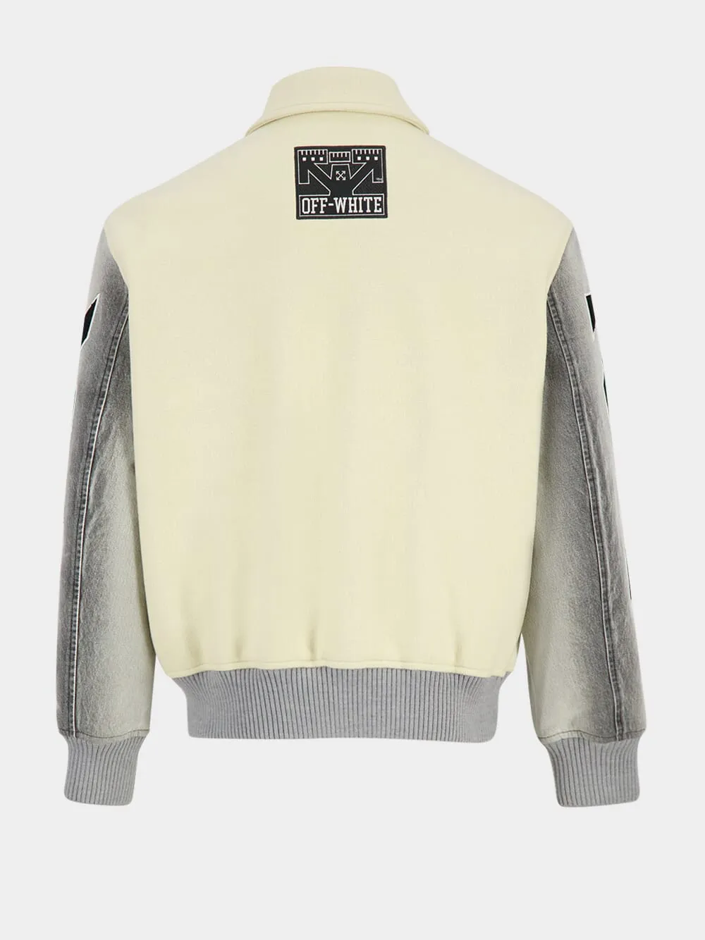 Relaxed Varsity Wool Denim Jacket sold by Fashion Clinic product image thumbnail 2