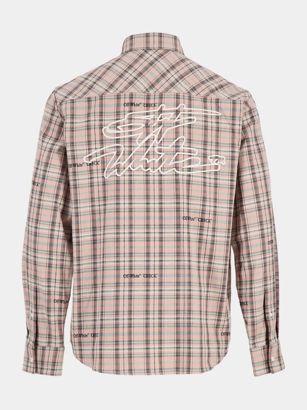 Mauve Morn Check Flannel Cotton Shirt sold by Fashion Clinic product image thumbnail 2